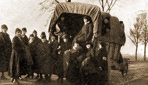 Signal Corps Telephone Operators Are Ready for a Long Ride across Country.