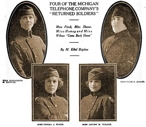 Four of the Michigan Telephone Company's "Returned Soldiers."