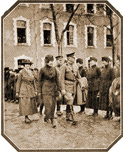 The “General Pershing Inspection" — at Which the Camera Caught the General Just as He Passed the Smiling Miss Erickson.