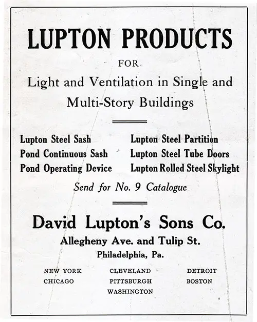 Ad - David Lupton's Sons Co.