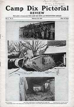 Front Cover, Camp Dix Pictorial Review, Vol. 1, No. 2, 20 February 1918.