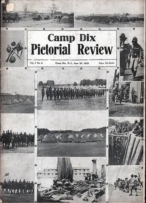 Front Cover, Camp Dix Pictorial Review, Volume 1, Number 6, 20 June 1918.