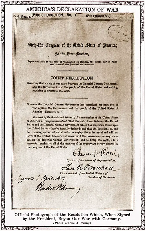 America's Declaration of War.