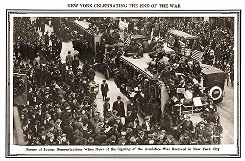 New York Celebrating the End of the War.