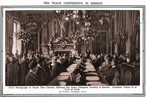 The Peace Conference in Session.