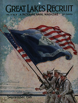 Front Cover, Great Lakes Recruit: A Pictorial Naval Magazine, Volume 4, Number 9, September 1918.