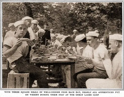 Nearly All Apprentices Put on Weight During Their Stay at the Great Lakes Camp.