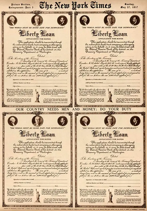 Liberty Loan Application for Bonds