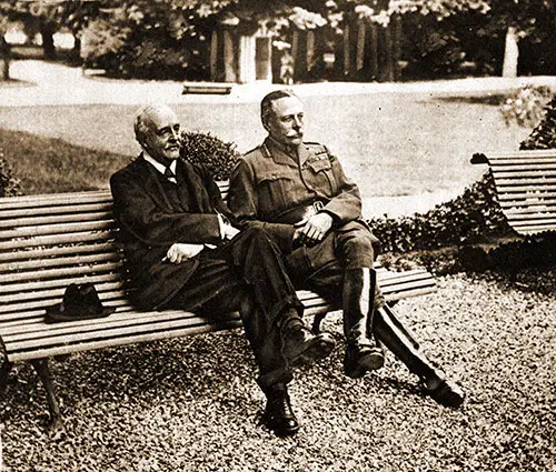 The Right Hon. Arthur James Balfour and Field Marshal Sir Douglas Haig.