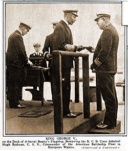 GGA Image ID # 1956283e36 King George V., on the Deck of Admiral Beatty’s Flagship, Bestowing the K. C. B. upon Admiral Hugh Rodman