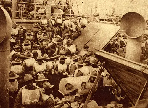 White and African-American Troops Who Have Eagerly Responded to the Call to Mess