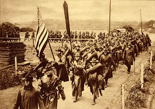 A Detachment of American Troops, after Intensive Training in a Camp Back of the British Lines on the Western Front