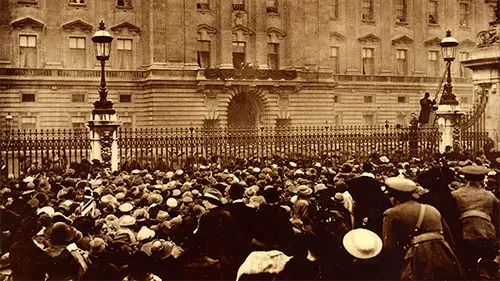 King and People Alike Rejoiced in London over Signing of Armistice.