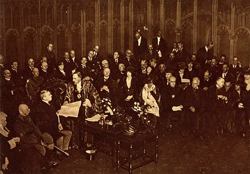 The Freedom of the City of London Tendered to President Wilson in the Guildhall