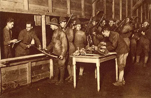 Soldiers Being Mustered Out at Camp Dix NJ After the Signing of the Armistice.