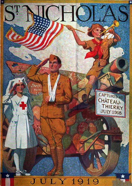 Front Cover, St. Nicholas Magazine, Vol. XLVI, No. 9, July 1919.