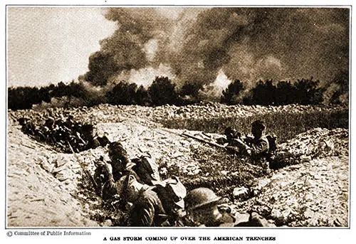 Gas Storm Coming Up Over American Trenches.