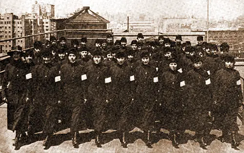 Drilling is Part of Training of Women's Telephone Unit of the Signal Corps.