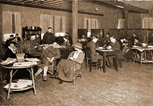 Living Room of YWCA Hostess House, Camp Devens, Ayer, Massachusetts.