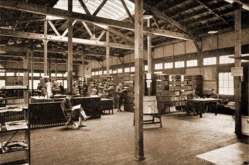 Interior of Camp Library at Camp Grant, Rockford, Illinois.