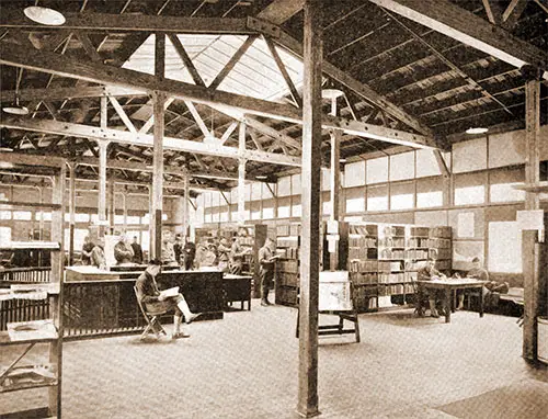 Interior of the Camp Library at Camp Grant, Rockford, Illinois.