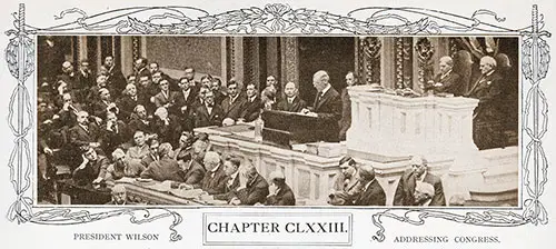 President Wilson Addressing Congress About the Intervention of The United States of America.