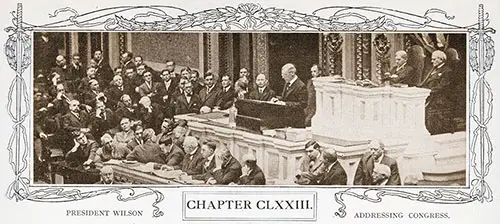 President Woodrow Wilson Addressing Congress, 1917.