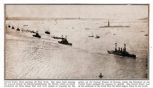 United States Fleet Arriving off New York.