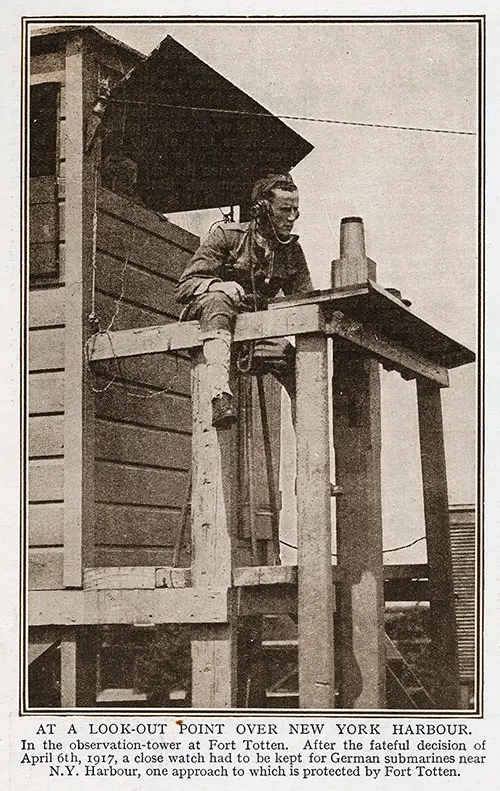 At a Lookout Point over New York Harbor.