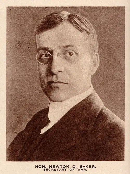 Portrait Photo of The Hon. Newton D. Baker, Secretary of War, 1916 to 1921.