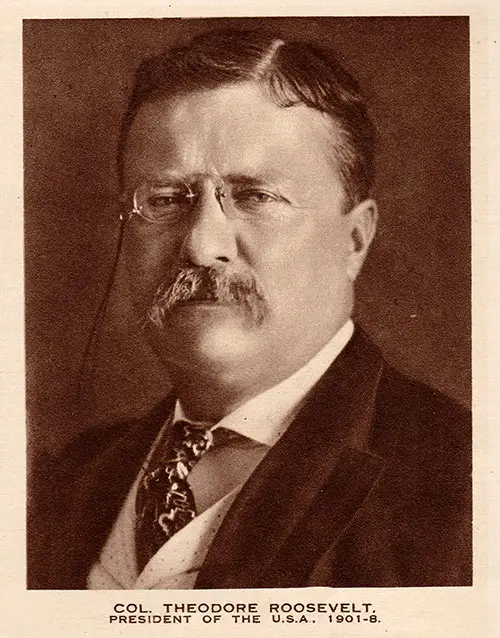 Portrait of Col. Theodore Roosevelt, Former President of the United States of America, 1901-1908.