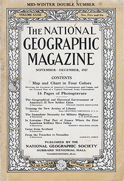 Front Cover, The National Geographic Magazine, November 1917.