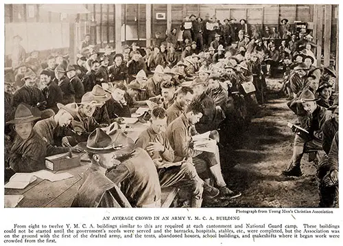 An Average Crowd in an Army YMCA Building.