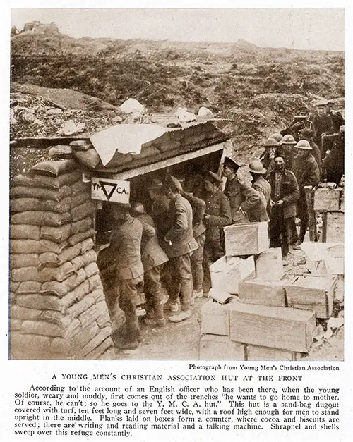 A Young Men's Christian Association Hut at the Front.