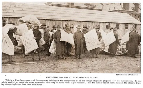 Mattresses for the Student Officers' Bunks.