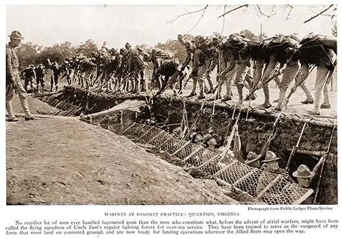 Marines at Bayonet Practice: Quantico, Virginia.