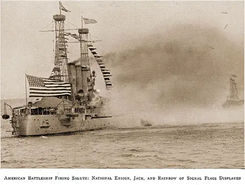 American Battleship Firing Salute