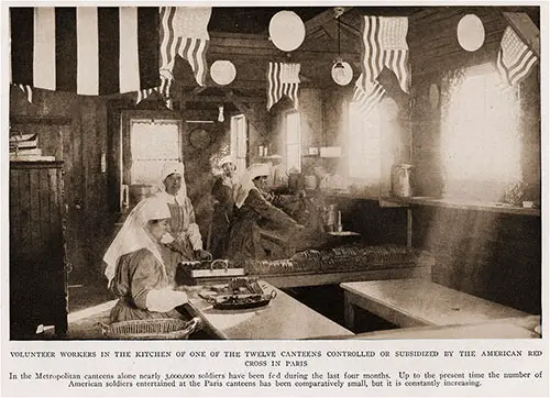 Volunteer Workers in the Kitchen of One of the Twelve Canteens Controlled or Subsidized by the American Red Cross in Paris.