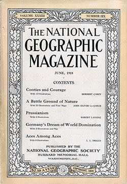 Front Cover, The National Geographic Magazine, Volume XXXIII, Number 2, June 1918.