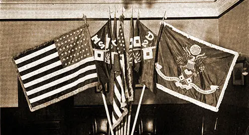 Colors Presented to the Second Battalion by the Young Women Operators of the Four Down State Divisions.