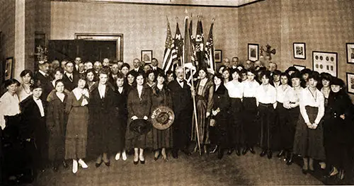 Operators and Officials of the Company at the Presentation of the Second Battalion Colors in the Offices of Mr. F. H. Bethell