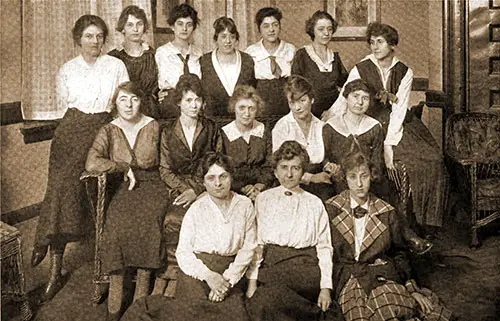 Volunteer Group 1 Who Are in Training to Operate the American Telephone System in France for the Army under General Pershing.