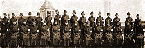 Fifth Unit of Telephone Operators for General Pershing's Army, from the Forces of the Bell System Photographed on Roof of 195 Broadway, New York, August 2. 1918.