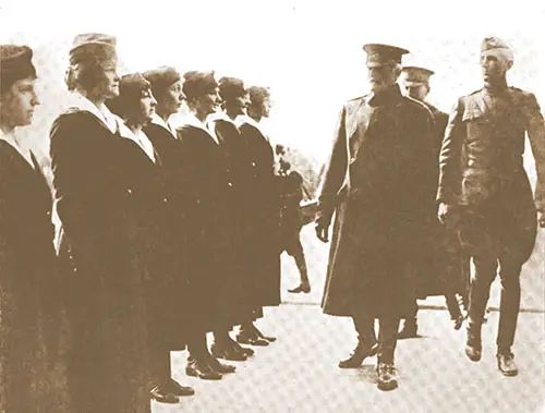 General Pershing Reviewing Signal Corps Telephone Operators of the American Expeditionary Force on the Rhine.