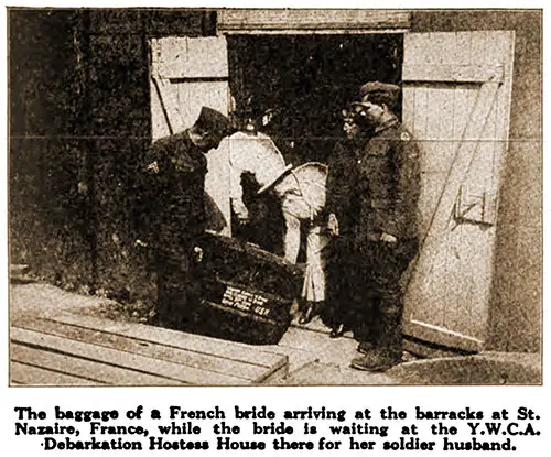 The Baggage of a French Bride Arriving at the Barracks at St. Nazaire, France