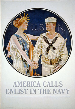 GGA Image ID # 187325c8ac America Calls: Enlist in the Navy World War 1 Poster.
