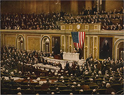 GGA Image ID # 1804e34a71 President Wilson Reading to Congress his Famous War Message on April 2, 1917.