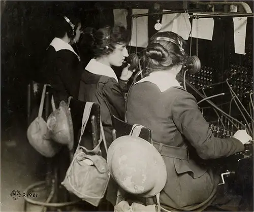 American Telephone Girls, Members of the US. Signal Corps, Whose Efficiency Contributed to the Success of the American Troops in Capturing St. Mihiel.