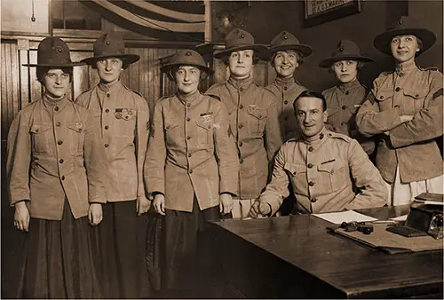 Marinettes Taking the Oath to Serve the United States.