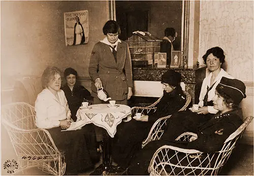 The Girls Having Tea, Seated around the Table on 15 January 1919